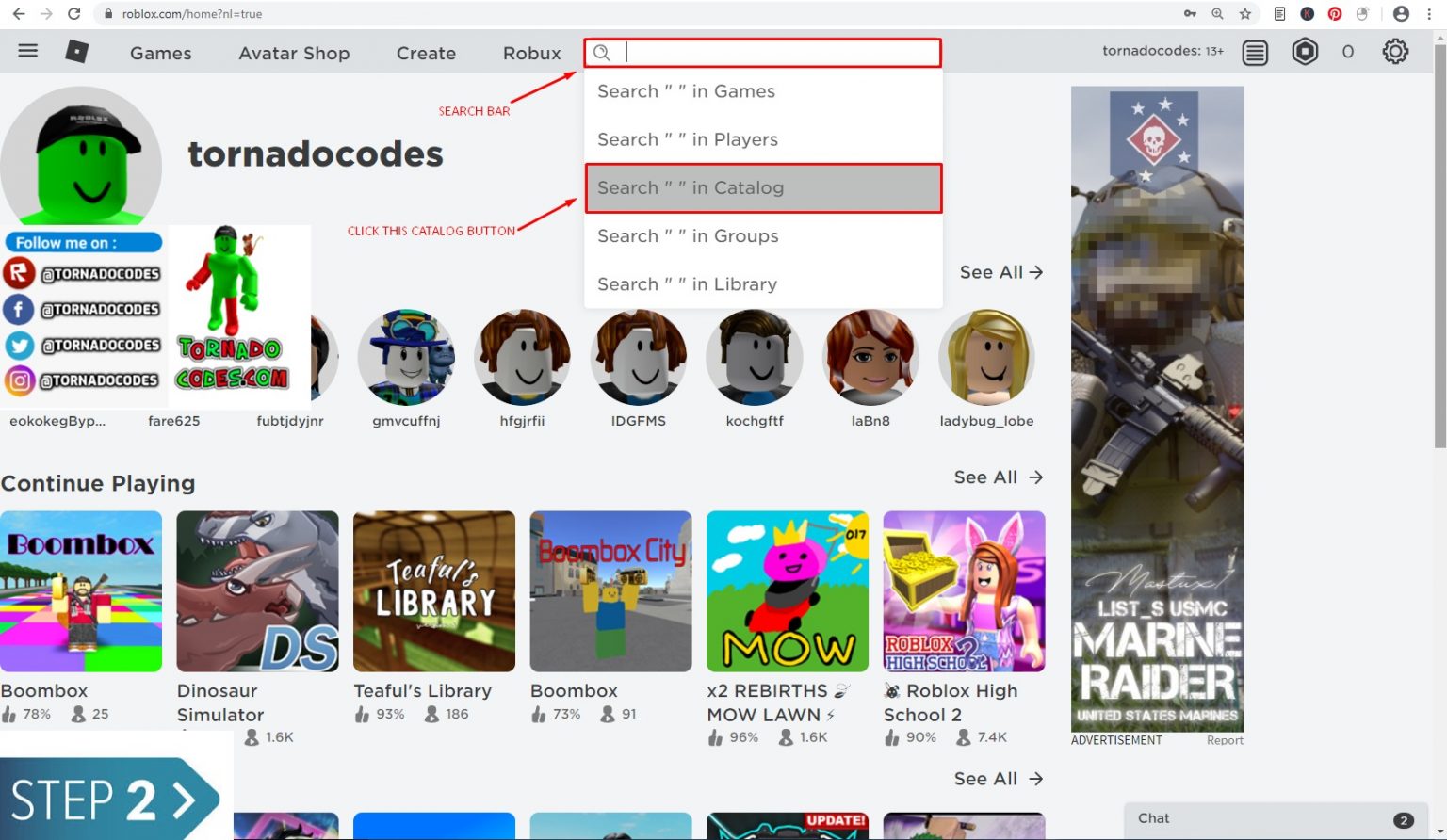 roblox item code list