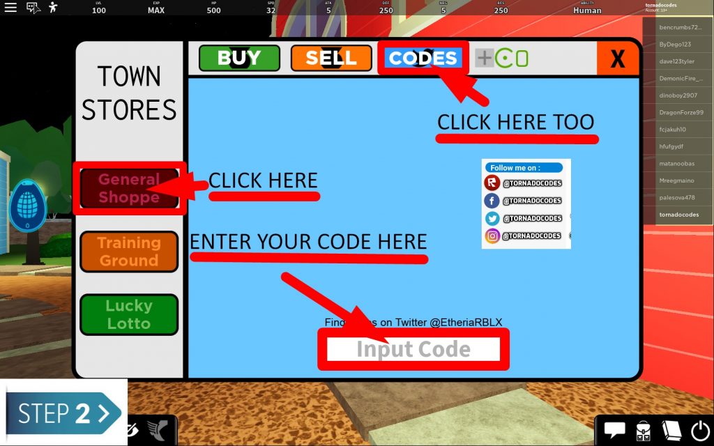 Roblox Monster of Etheria Codes