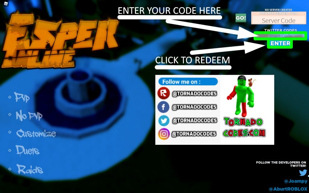 Esper Online Codes - Roblox